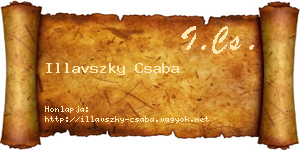 Illavszky Csaba névjegykártya